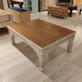 Indian Hand Carved Solid Wood Coffee Table C9